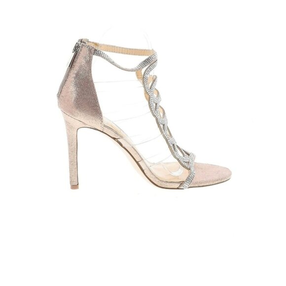 Jessica Simpson Silver Stiletto Heels - Picture 1 of 5
